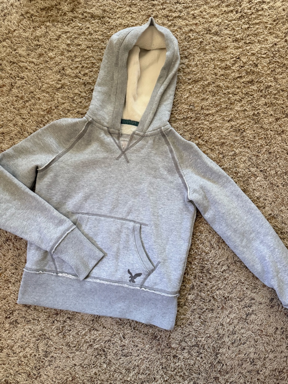 Light grey early 2000s American Eagle hoodie